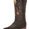 Botas Vaqueras Rodeo Con Bordado De Flores De Piel Nobuck Para Mujer 'El General' - ID: 44168
