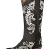 Botas Vaqueras Rodeo Con Bordado De Flores De Piel Nobuck Para Mujer 'El General' - ID: 51229