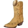 Botas Vaqueras Rodeo Con Bordado De Mariposas De Piel Nobuck Para Mujer 'El General' - ID: 51237