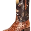 Botas Vaqueras Rodeo Imitacion De Avestruz Grabado En Piel Vacuno Para Hombre 'El General' - ID: 51239