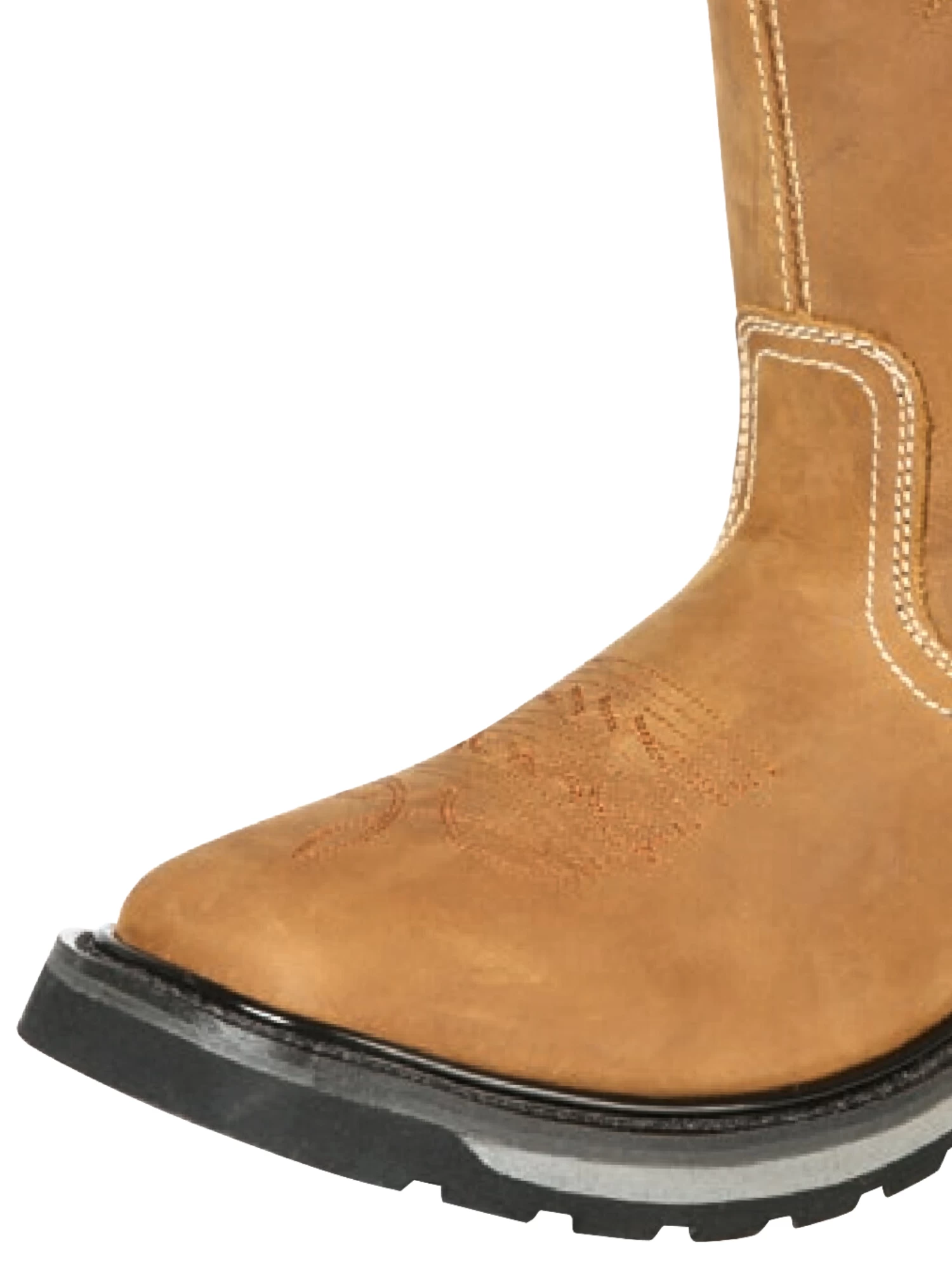 Botas De Trabajo Rodeo De Tubo Pull-On Con Punta Suave De Piel Genuina Para Hombre 'El General' - ID: 51274 - Imagen 2