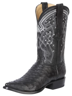 Botas Vaqueras Exoticas De Avestruz Original Para Hombre 'Centenario' - ID: 124420