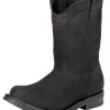 Botas De Trabajo De Tubo Pull-On Con Punta Suave De Piel Nobuck Para Mujer 'El General' - ID: 122492