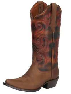 Botas Vaqueras Clasicas De Piel Genuina Para Mujer 'Rio Grande' - ID: 122753
