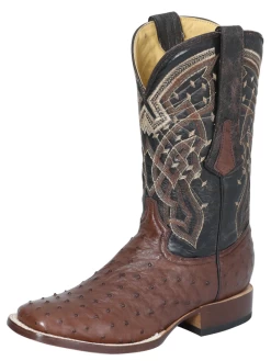 Botas Vaqueras Rodeo Exoticas De Avestruz Original Para Hombre 'Centenario' - ID: 124407