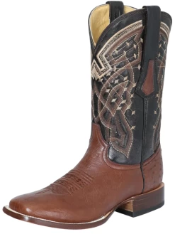 Botas Vaqueras Rodeo Exoticas De Panza De Avestruz Original Para Hombre 'Centenario' - ID: 124409