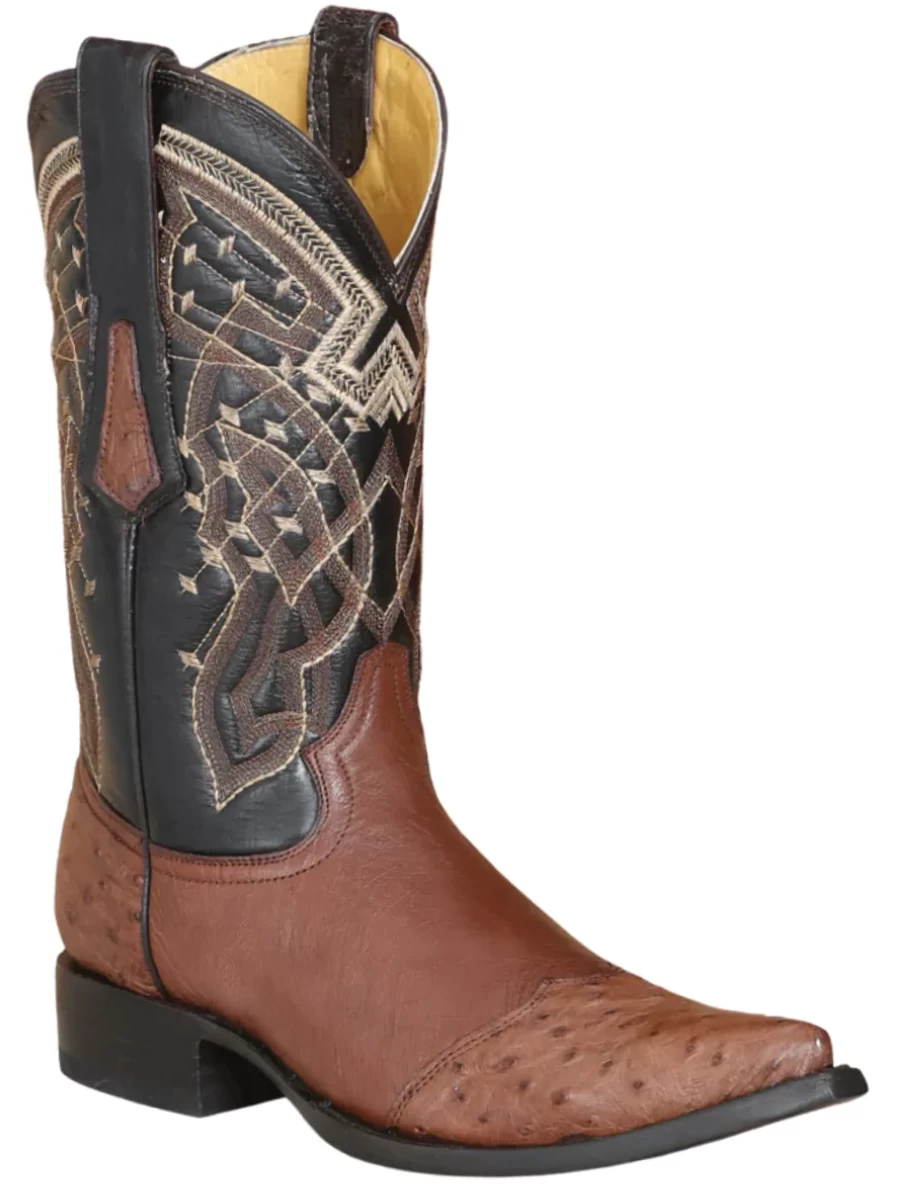 Botas Vaqueras Exoticas De Puntera De Avestruz Original Para Hombre 'Centenario' - ID: 124411 - Imagen 4