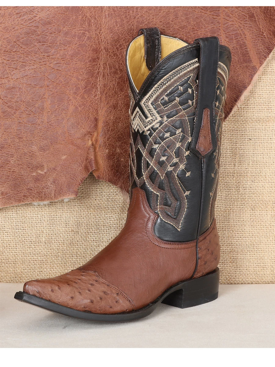 Botas Vaqueras Exoticas De Puntera De Avestruz Original Para Hombre 'Centenario' - ID: 124411 - Imagen 5