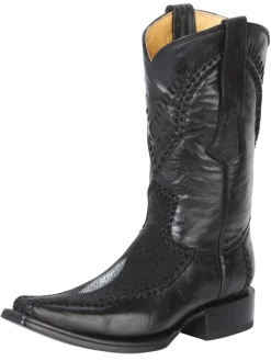 Botas Vaqueras Exoticas De Mantarraya Original Perla Simple Para Hombre 'Centenario' - ID: 124414