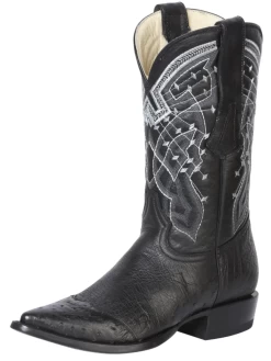 Botas Vaqueras Exoticas De Puntera De Avestruz Original Para Hombre 'Centenario' - ID: 124465