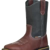 Botas De Trabajo De Tubo Pull-On Con Punta Suave De Piel Genuina Para Hombre 'Overwork' - ID: 124702