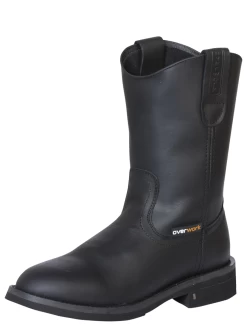 Botas De Trabajo De Tubo Pull-On Con Punta De Acero De Piel Genuina Para Hombre 'Overwork' - ID: 124725