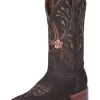 Botas Vaqueras Rodeo Con Tubo Bordado De Flores De Piel Nobuck Para Mujer 'Centenario' - ID: 124930