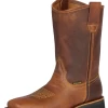 Botas De Trabajo De Tubo Pull-On Con Punta Suave De Piel Genuina Para Hombre 'Buffalo & Bull' - ID: 125016
