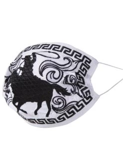 Cowboy Horse Rider Face Mask - Cubrebocas Bordado Con Diseño De Jinete - ID: 125576