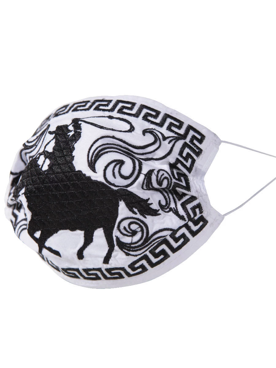Cowboy Horse Rider Face Mask - Cubrebocas Bordado Con Diseño De Jinete - ID: 125576