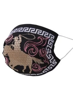 Cowboy Horse Rider Face Mask - Cubrebocas Bordado Con Diseño De Jinete - ID: 125577