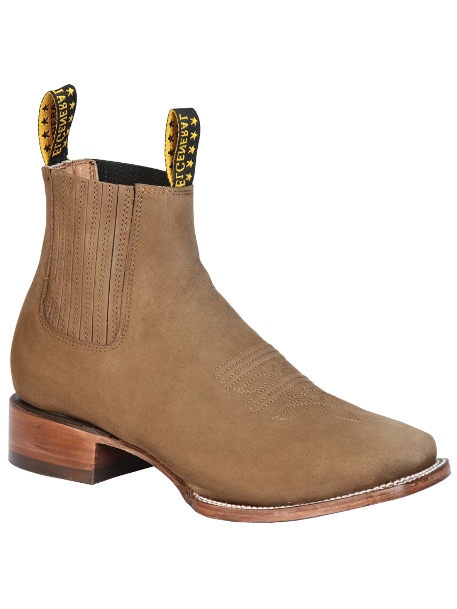 Botines Vaqueros Rodeo Clasicos De Piel Nobuck Para Hombre 'El General' - ID: 126189 - Imagen 4