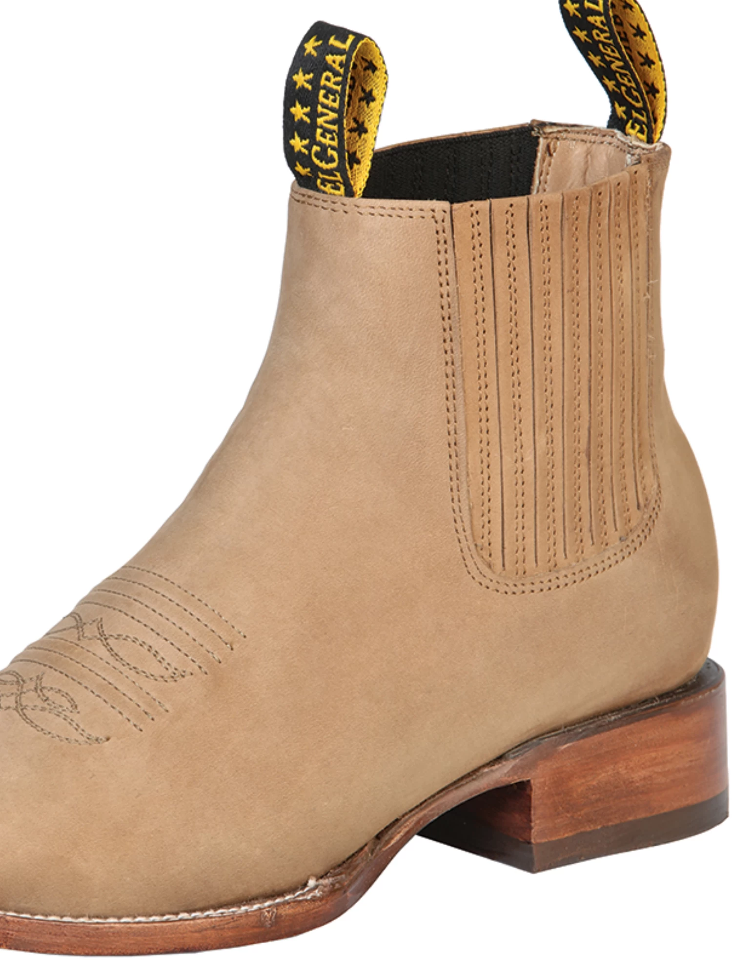 Botines Vaqueros Rodeo Clasicos De Piel Nobuck Para Hombre 'El General' - ID: 126191 - Imagen 3