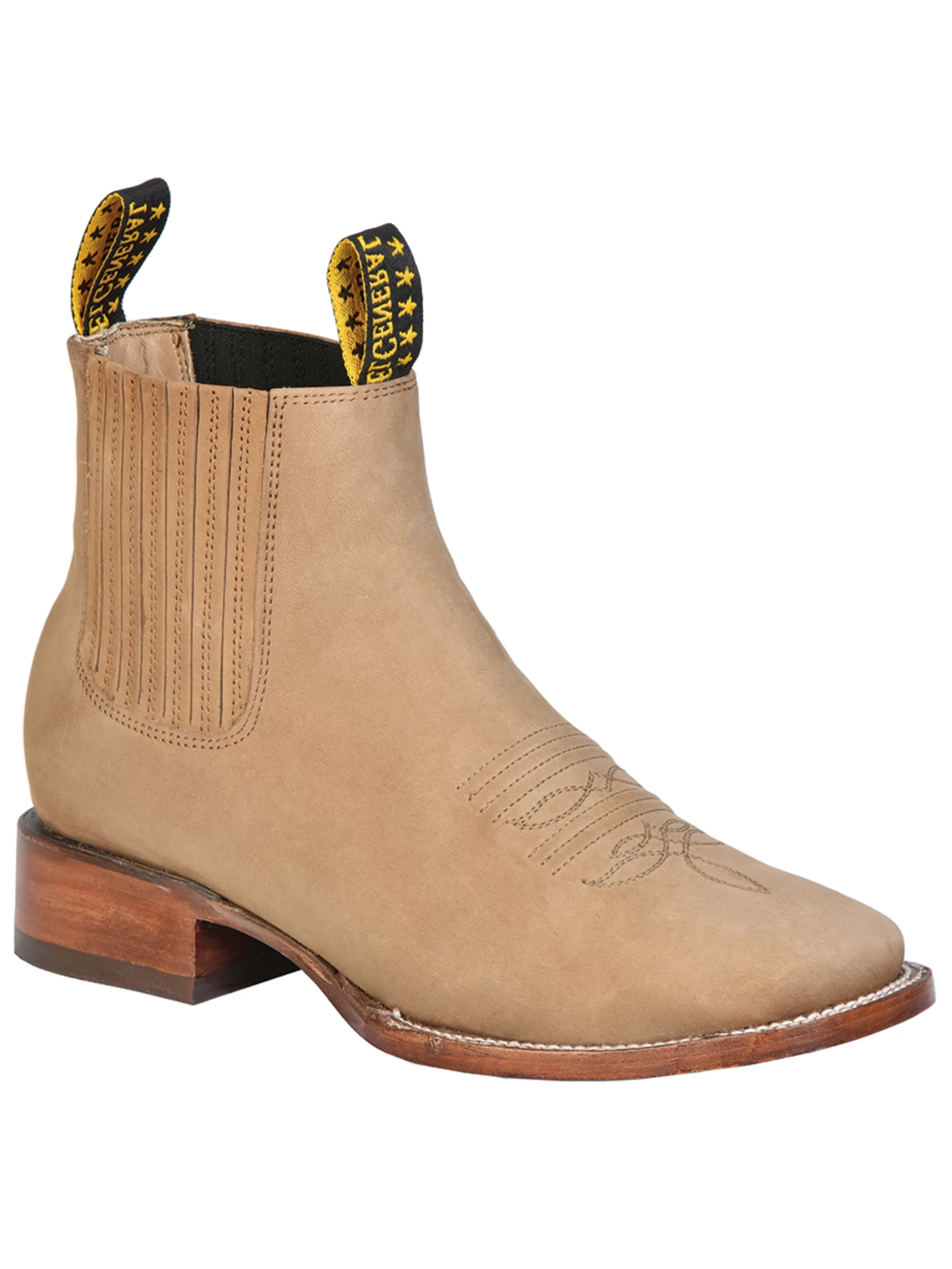 Botines Vaqueros Rodeo Clasicos De Piel Nobuck Para Hombre 'El General' - ID: 126191 - Imagen 4