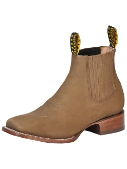 Botines Vaqueros Rodeo Clasicos De Piel Nobuck Para Hombre 'El General' - ID: 126195