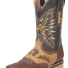 Botas Vaqueras Rodeo Con Antifaz De Piel Genuina Para Hombre 'El General' - ID: 126230