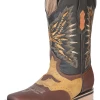 Botas Vaqueras Rodeo Con Antifaz De Piel Genuina Para Hombre 'El General' - ID: 126232