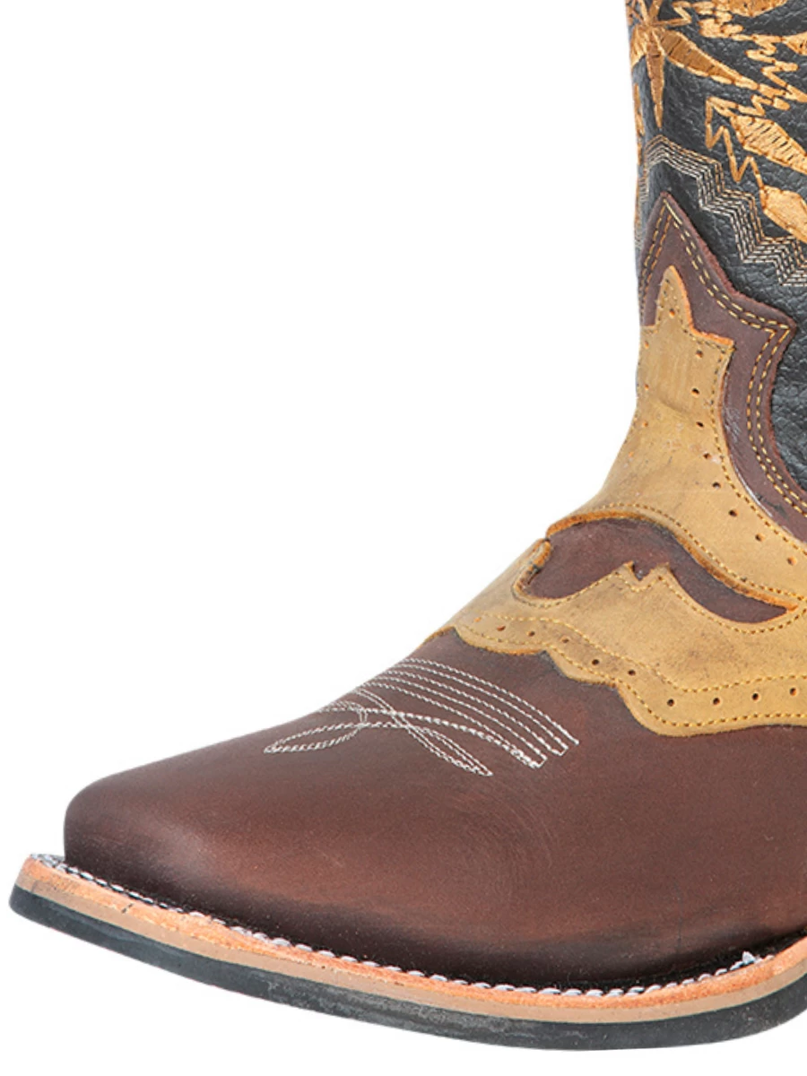 Botas Vaqueras Rodeo Con Antifaz De Piel Genuina Para Hombre 'El General' - ID: 126232 - Imagen 2