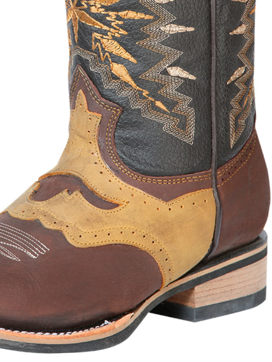 Botas Vaqueras Rodeo Con Antifaz De Piel Genuina Para Hombre 'El General' - ID: 126232 - Imagen 3