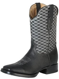 Botas Vaqueras Rodeo Clasicas De Piel Genuina Para Hombre 'Buffalo & Bull' - ID: 126241