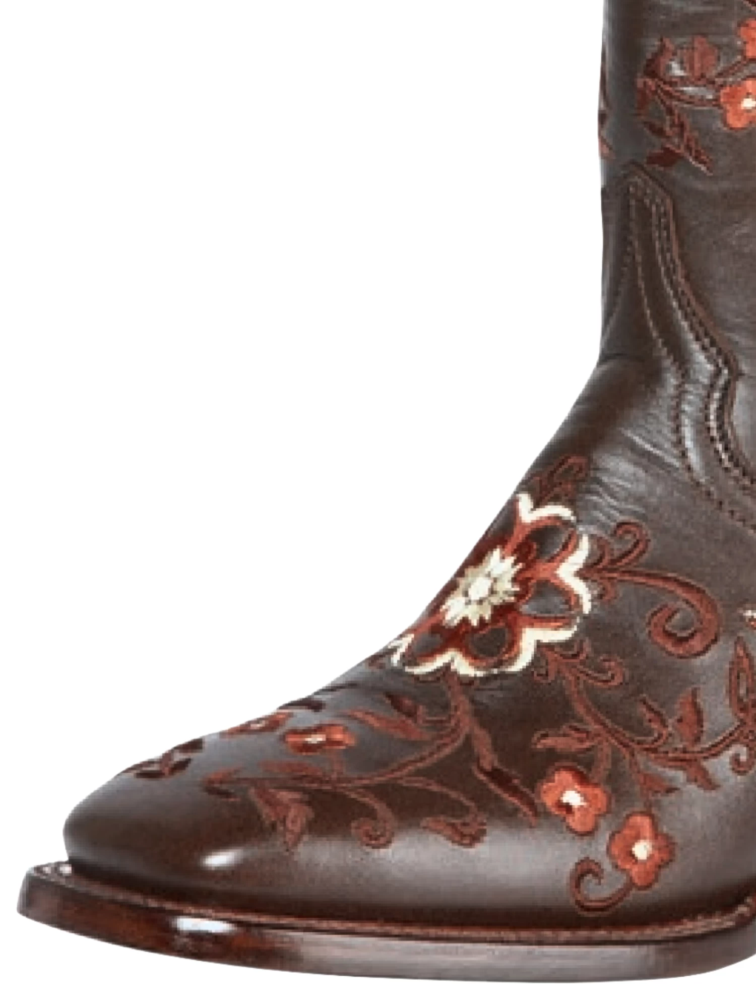Botas Vaqueras Rodeo Con Bordado De Flores De Piel Genuina Para Mujer 'Jar Boots' - ID: 126444 - Imagen 2