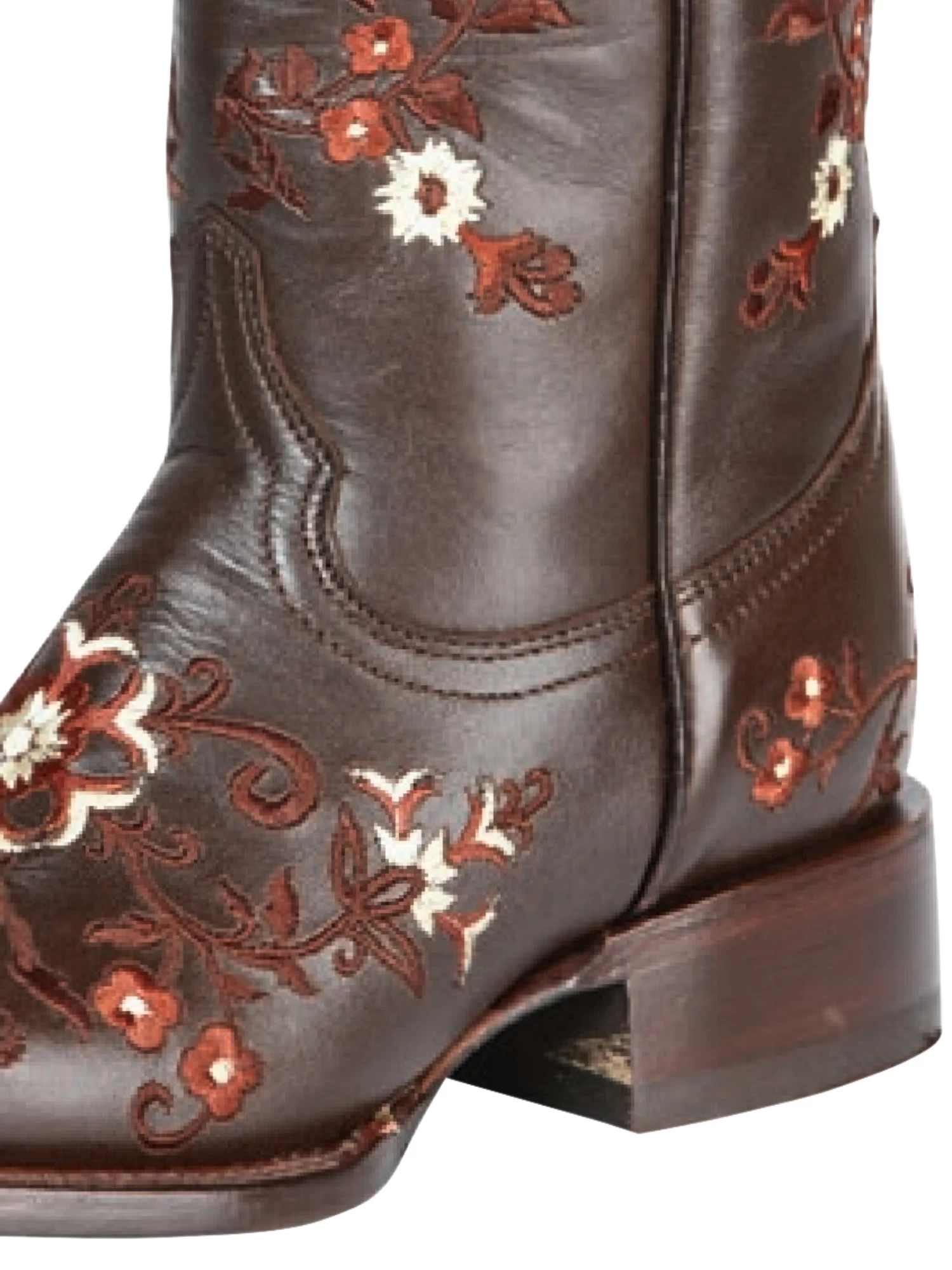 Botas Vaqueras Rodeo Con Bordado De Flores De Piel Genuina Para Mujer 'Jar Boots' - ID: 126444 - Imagen 3
