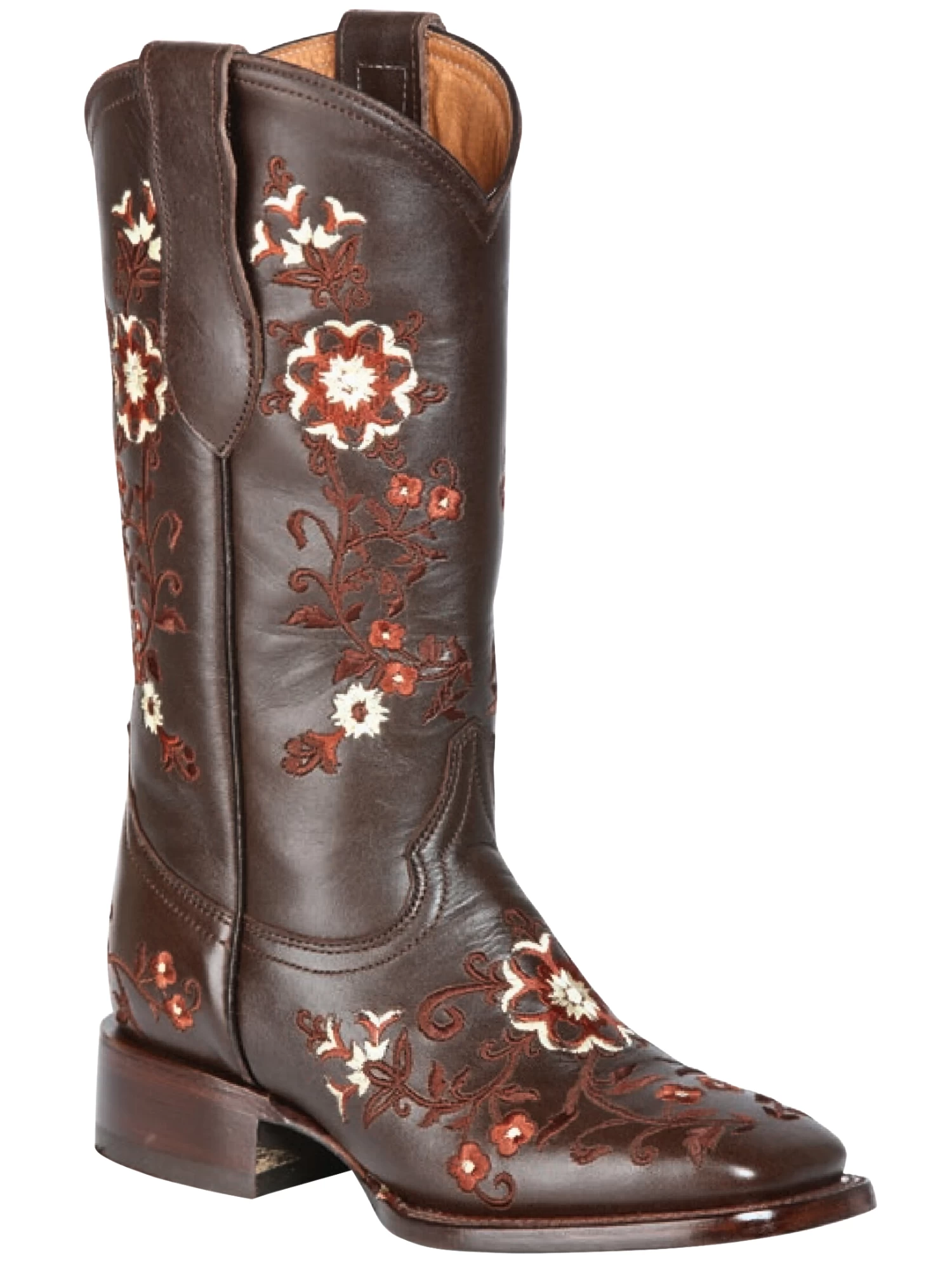 Botas Vaqueras Rodeo Con Bordado De Flores De Piel Genuina Para Mujer 'Jar Boots' - ID: 126444 - Imagen 4