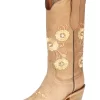 Botas Vaqueras Rodeo Con Tubo Bordado De Flores De Piel Genuina Para Mujer 'Jar Boots' - ID: 126450