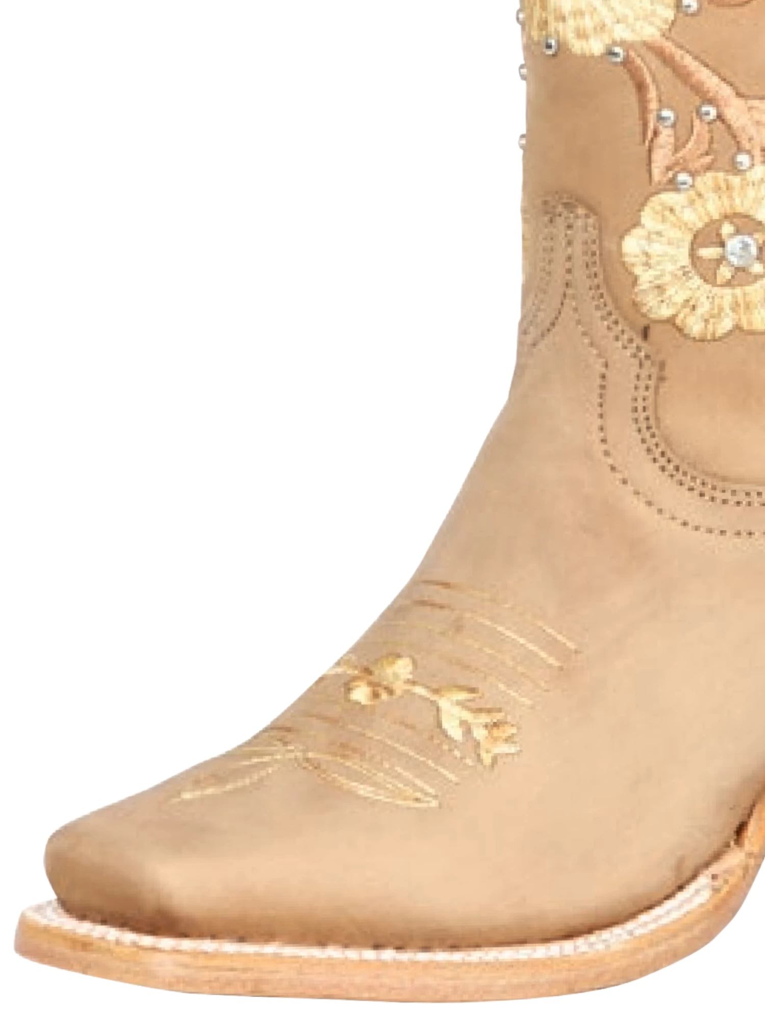 Botas Vaqueras Rodeo Con Tubo Bordado De Flores De Piel Genuina Para Mujer 'Jar Boots' - ID: 126450 - Imagen 2