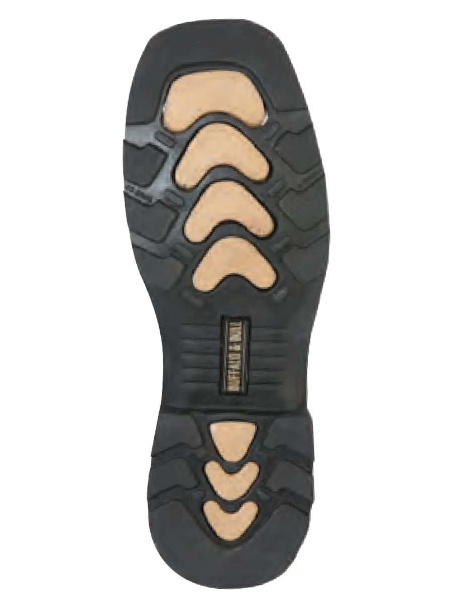 Botas De Trabajo Rodeo De Tubo Pull-On Bandera USA Con Punta Suave De Piel Genuina Para Hombre 'Buffalo & Bull' - ID: 126453 - Imagen 5