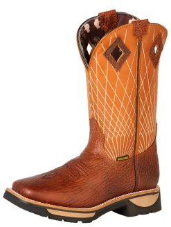 Botas De Trabajo De Tubo Pull-On Con Punta Suave De Piel Genuina Para Hombre 'Buffalo & Bull' - ID: 126456