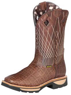 Botas De Trabajo De Tubo Pull-On Con Punta Suave De Piel Genuina Para Hombre 'Buffalo & Bull' - ID: 126468