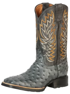 Botas Vaqueras Imitacion De Avestruz Grabado En Piel Vacuno Para Hombre 'Jar Boot's' - ID: 126482