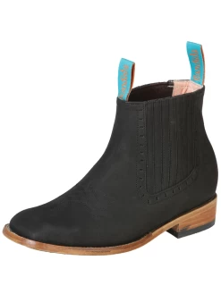 Botines Vaqueros Rodeo Clasicos De Piel Nobuck Para Mujer 'La Barca' - ID: 126663