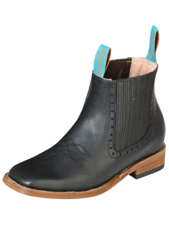 Botines Vaqueros Rodeo Clasicos De Piel Genuina Para Mujer 'La Barca' - ID: 126667