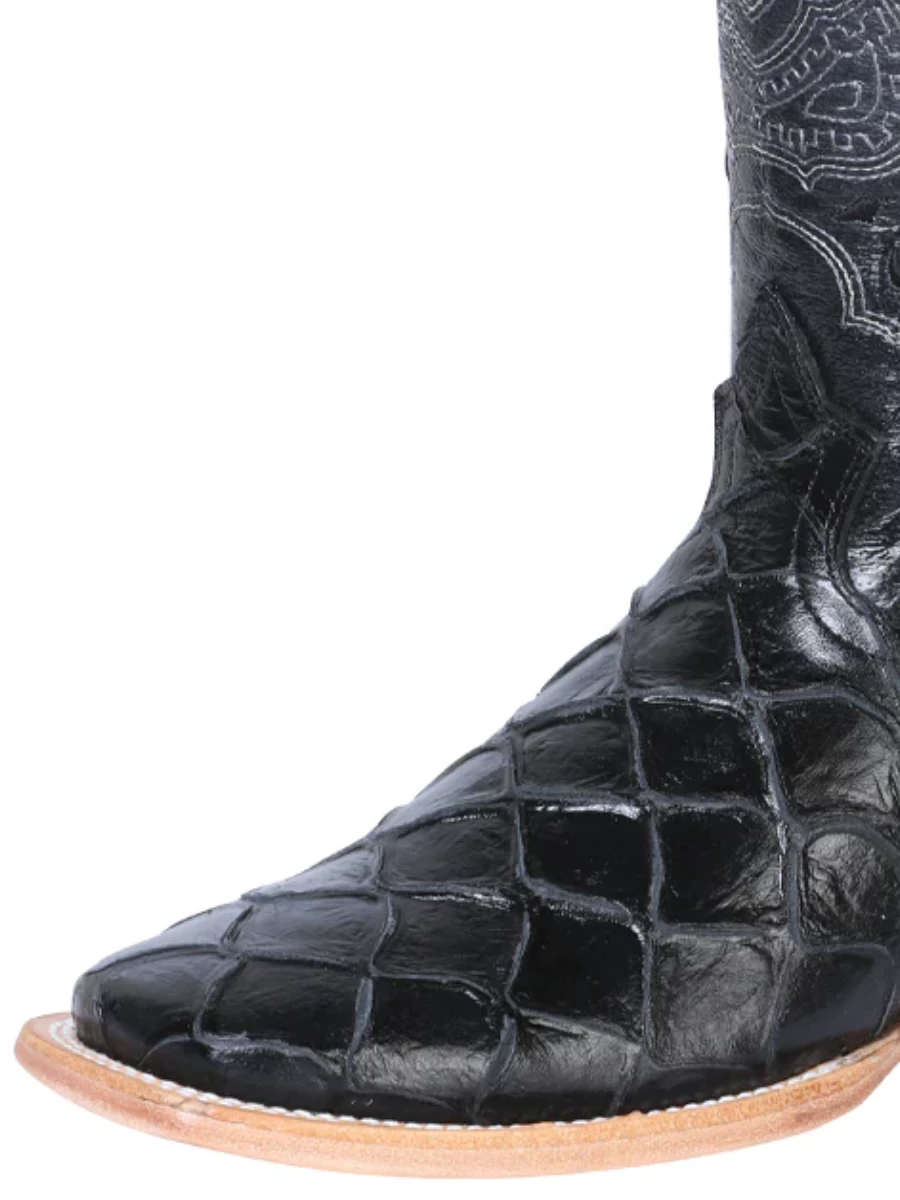 Botas Vaqueras Rodeo Imitacion De Monster Fish Grabado En Piel Vacuno Para Hombre 'El General' - ID: 41792 - Imagen 2