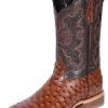 Botas Vaqueras Rodeo Imitacion De Avestruz Grabado En Piel Vacuno Para Hombre 'El General' - ID: 41900