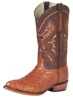 Botas Vaqueras Exoticas De Avestruz Original Para Hombre '100 Años' - ID: 42635