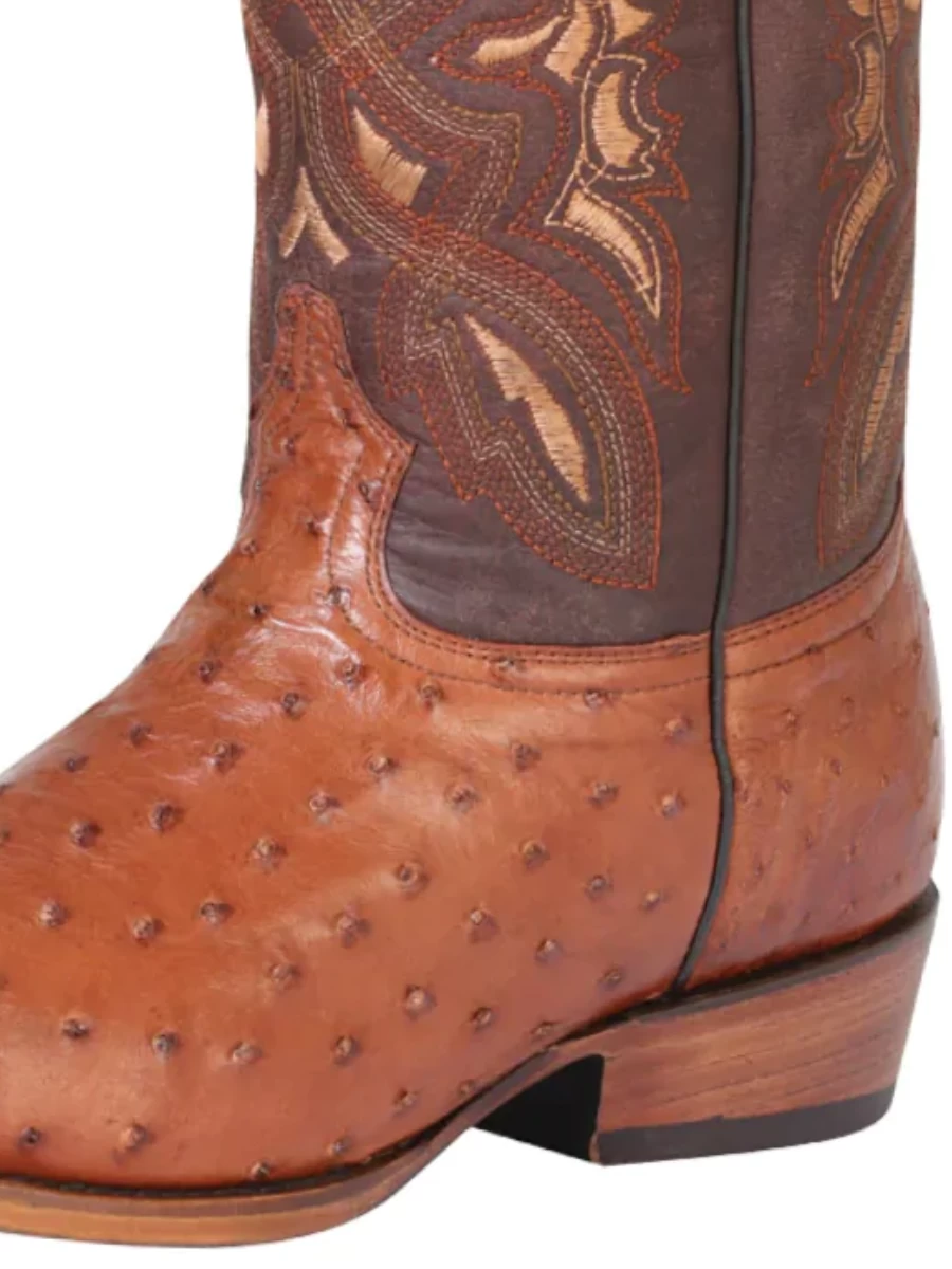 Botas Vaqueras Exoticas De Avestruz Original Para Hombre '100 Años' - ID: 42635 - Imagen 3
