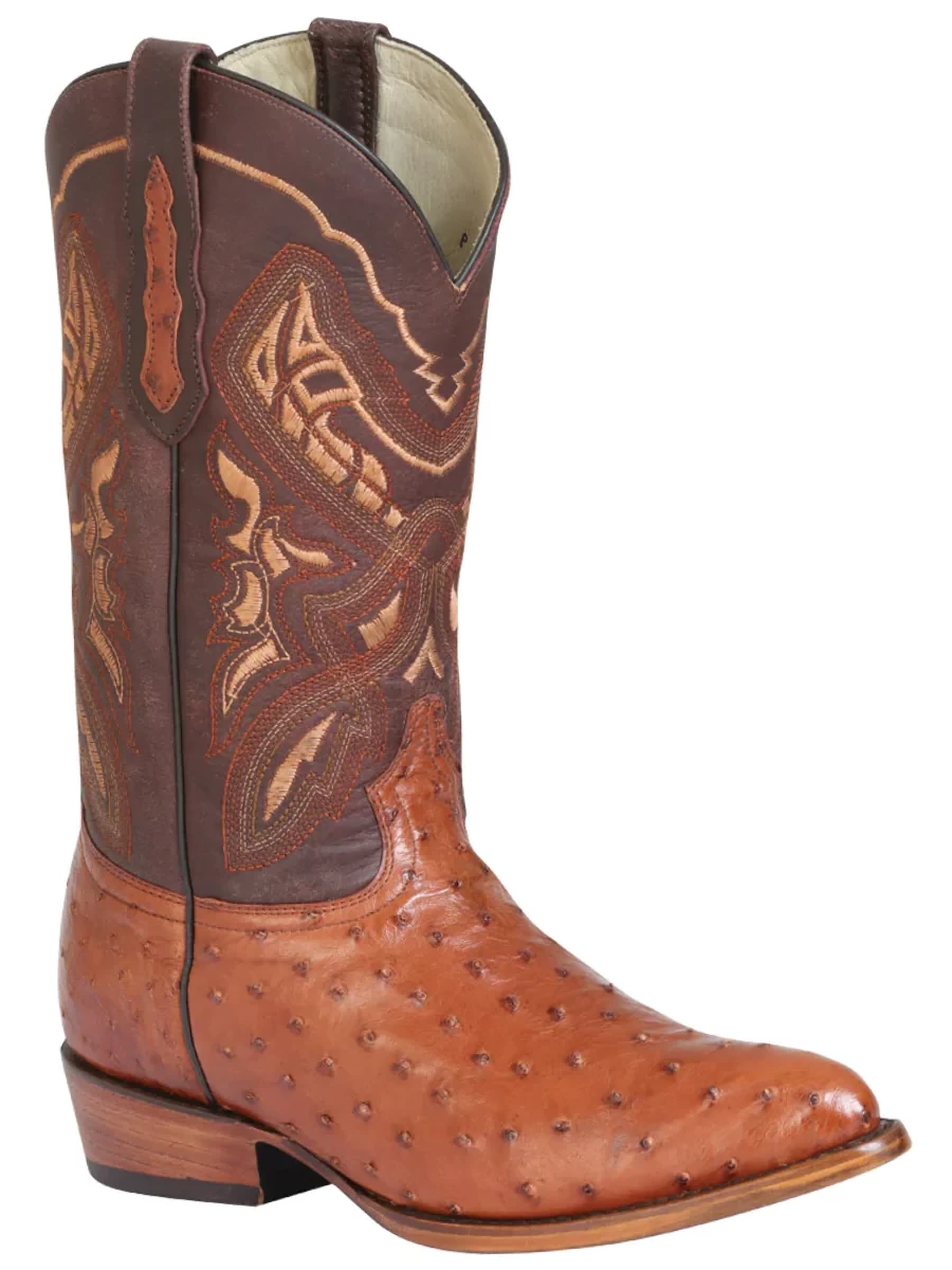 Botas Vaqueras Exoticas De Avestruz Original Para Hombre '100 Años' - ID: 42635 - Imagen 4