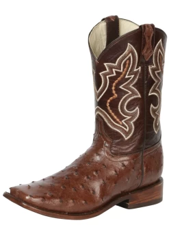 Botas Vaqueras Rodeo Exoticas De Avestruz Original Para Hombre 'El Señor De Los Cielos' - ID: 43172