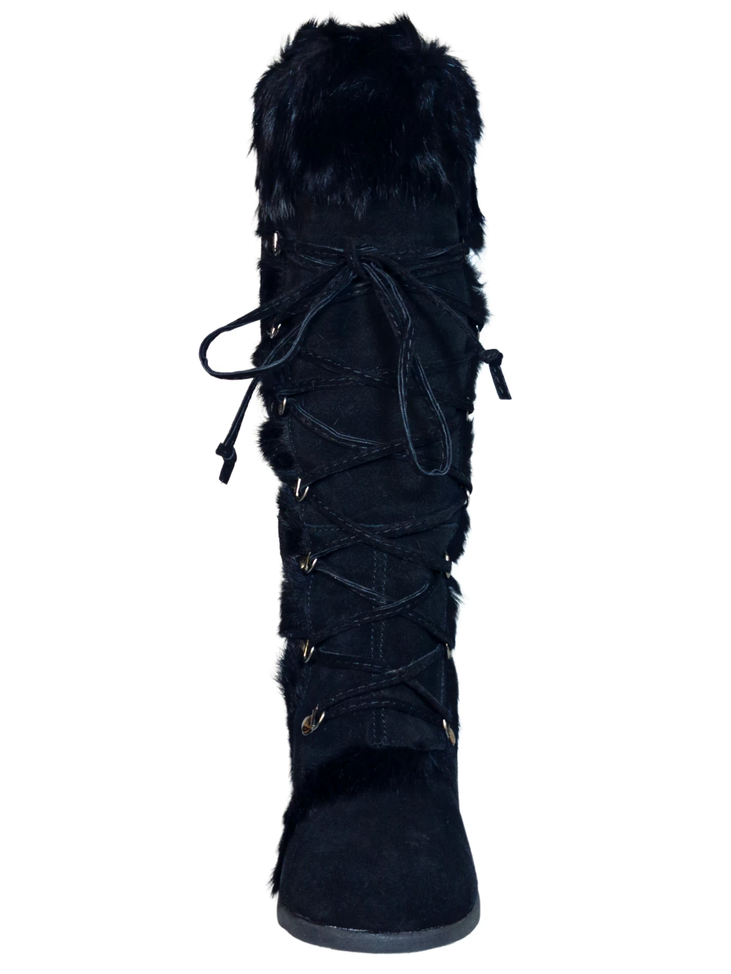Botas De Invierno De Cuña De Piel Gamuza/Pelo De Conejo Para Mujer 'Bearpaw' - ID: 7132 - Imagen 4