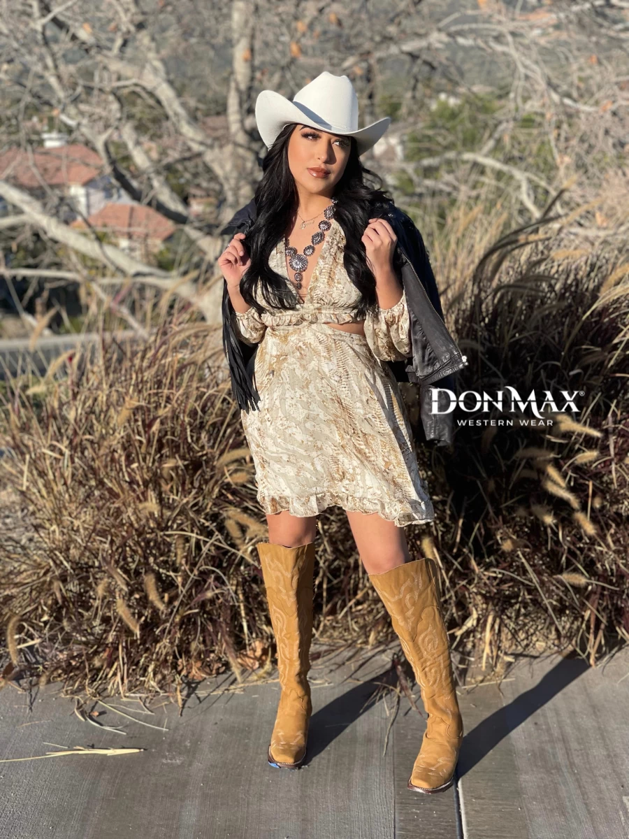 Botas Vaqueras Altas De Piel Nobuck Para Mujer 'El General' - ID: 43918 - Imagen 2