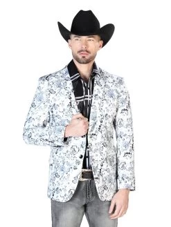 Saco Estampado Plata Para Hombre 'El Señor De Los Cielos' - ID: 43994